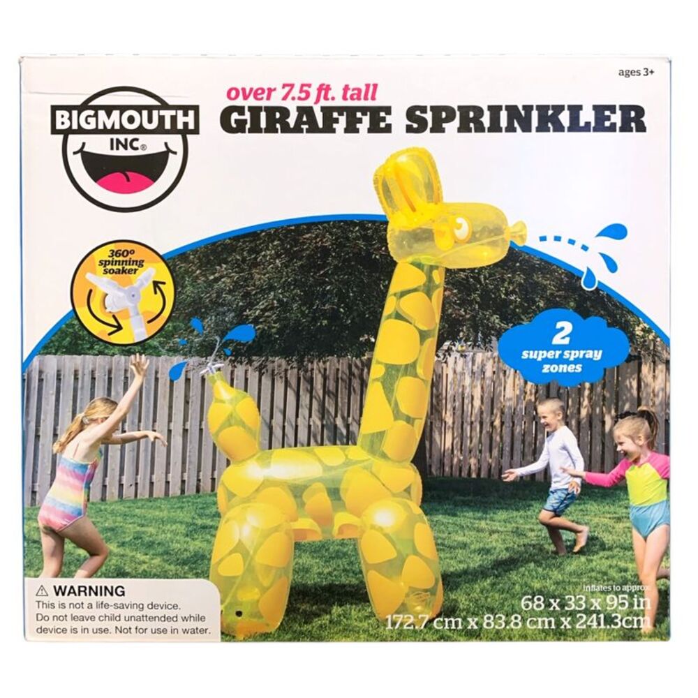Giraffe - BigMouth Giant Inflatable Animal Sprinkler – Cow or Giraffe Backyard W